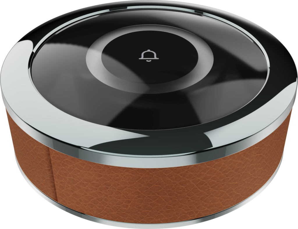 Front view_Stainless_Light Brown Leather
