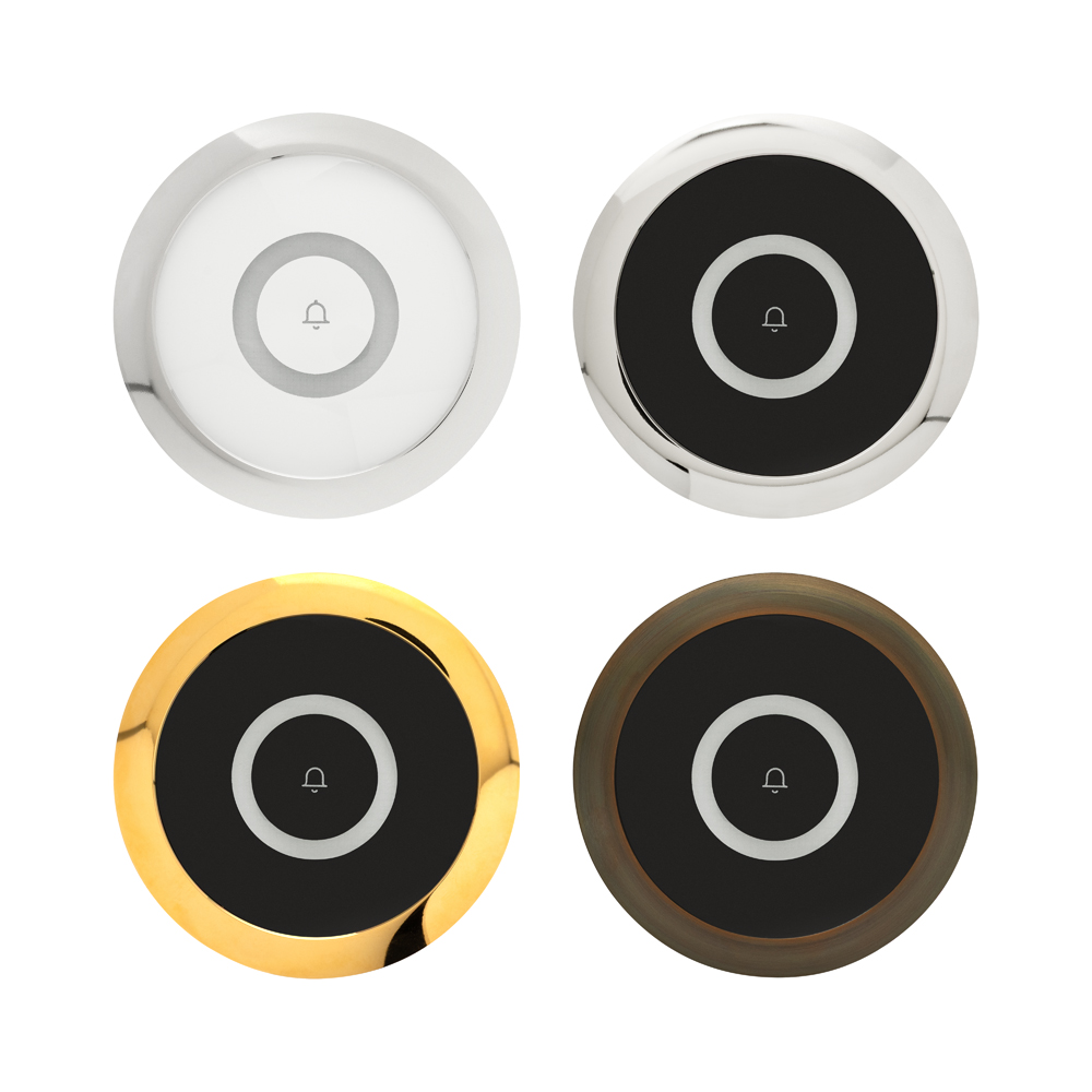 four gest buttons white, silver, gold and bronze